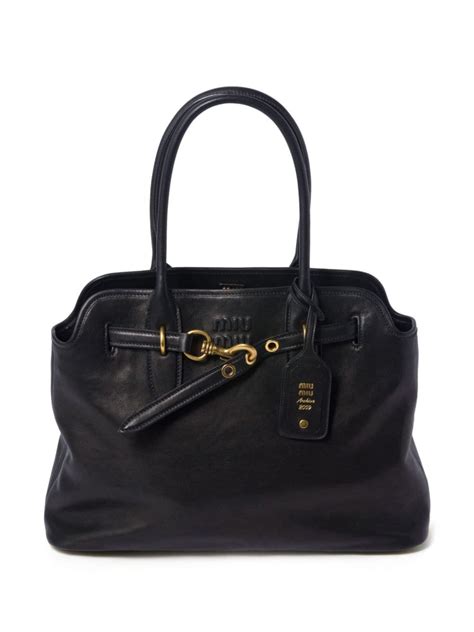 miu miu nappa charm two way bag|Black Joie Nappa Leather Bag .